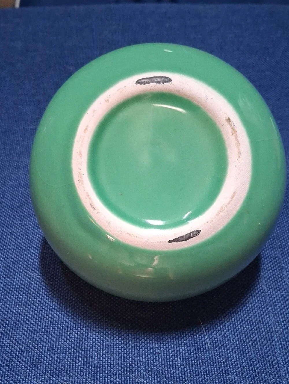Vintage Mint Green 'Love' Ceramic Vase - Picture 2 of 3